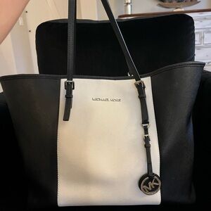 Michael Kors Large Black and White Tote
